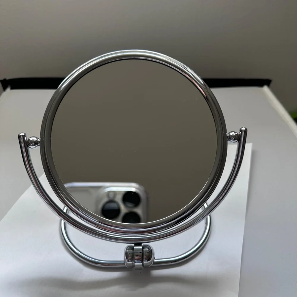 Table Mirror 2 side normal and magnifying bathroom mirror Round vanity mirror